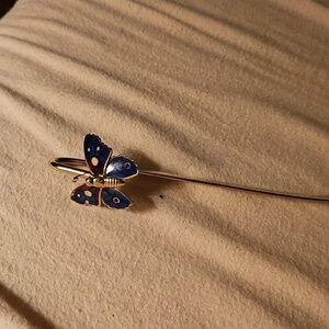 Elegant Blue Butterfly Bookmark
